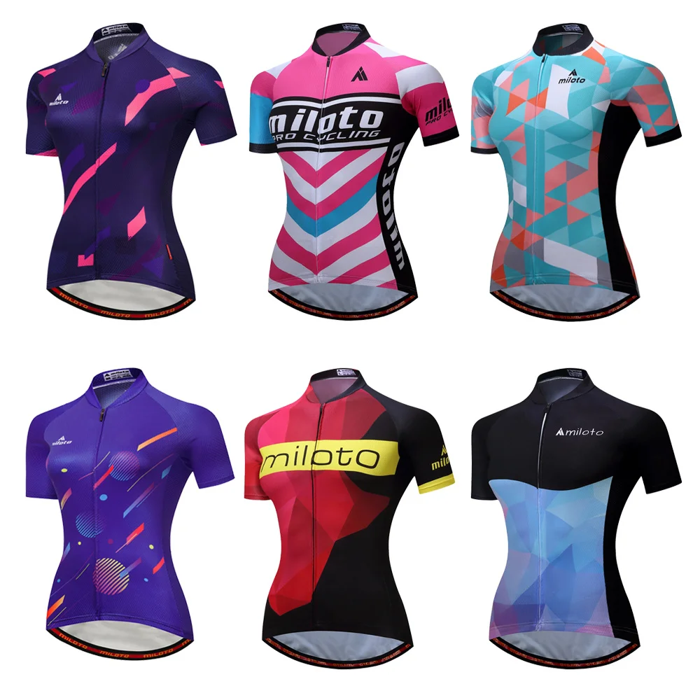 Cycling Gear Girls - MILOTO 2025 قميص نسائي قصير الأكمام،