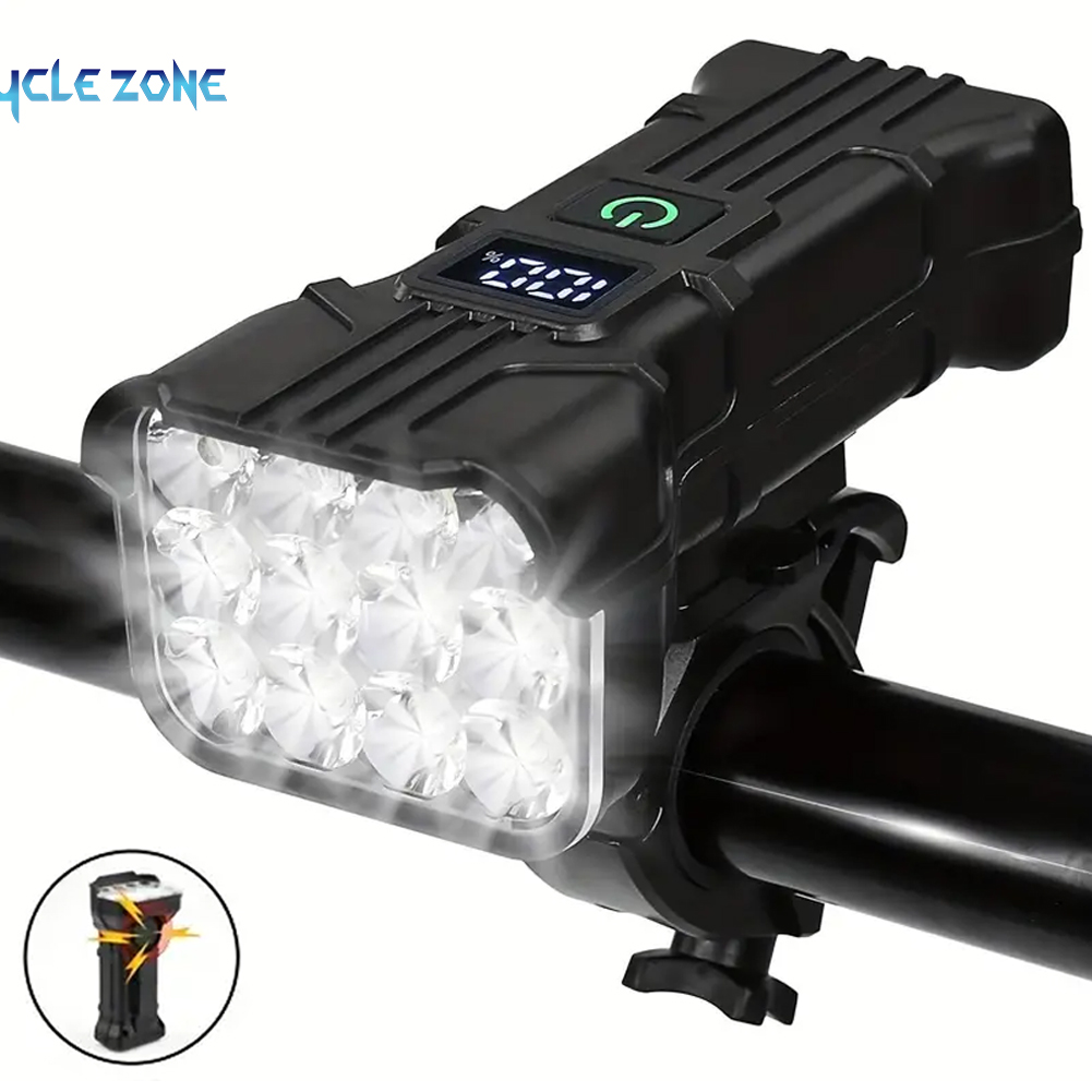 Bike Bell - 12 مصباح LED للدراجة الأمامية، مصباح