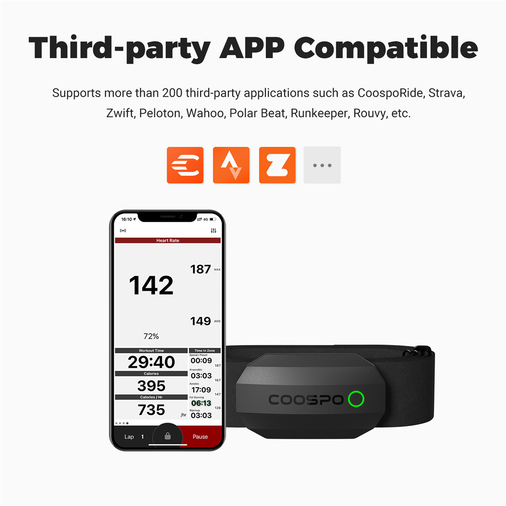 COOSPO H808S مستشعر معدل ضربات - مراجعة Cycling Zwift وسعره